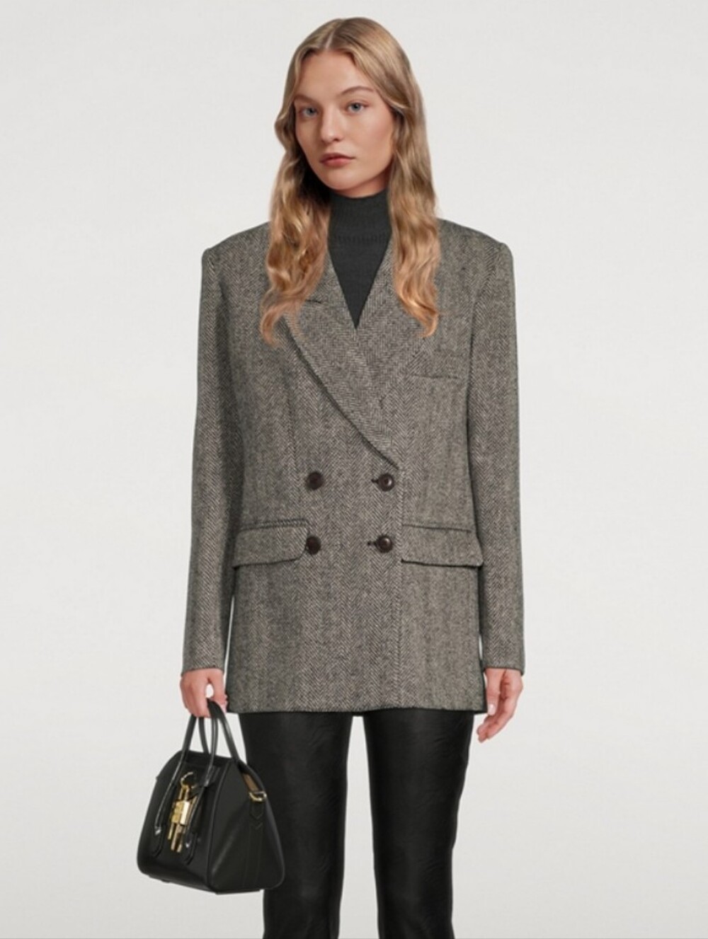 Herringbone Wool Blazer
